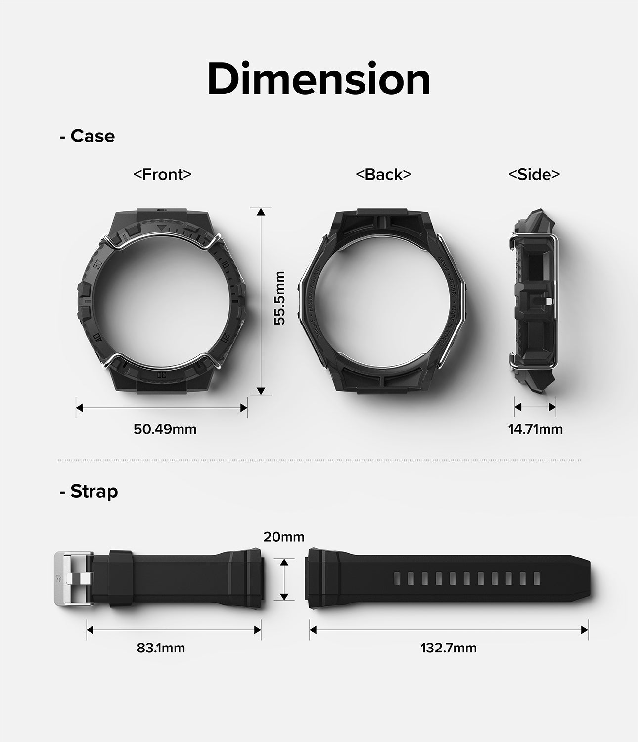 Samsung Galaxy Watch 5/4 44mm Case with Band | Fusion-X Guard