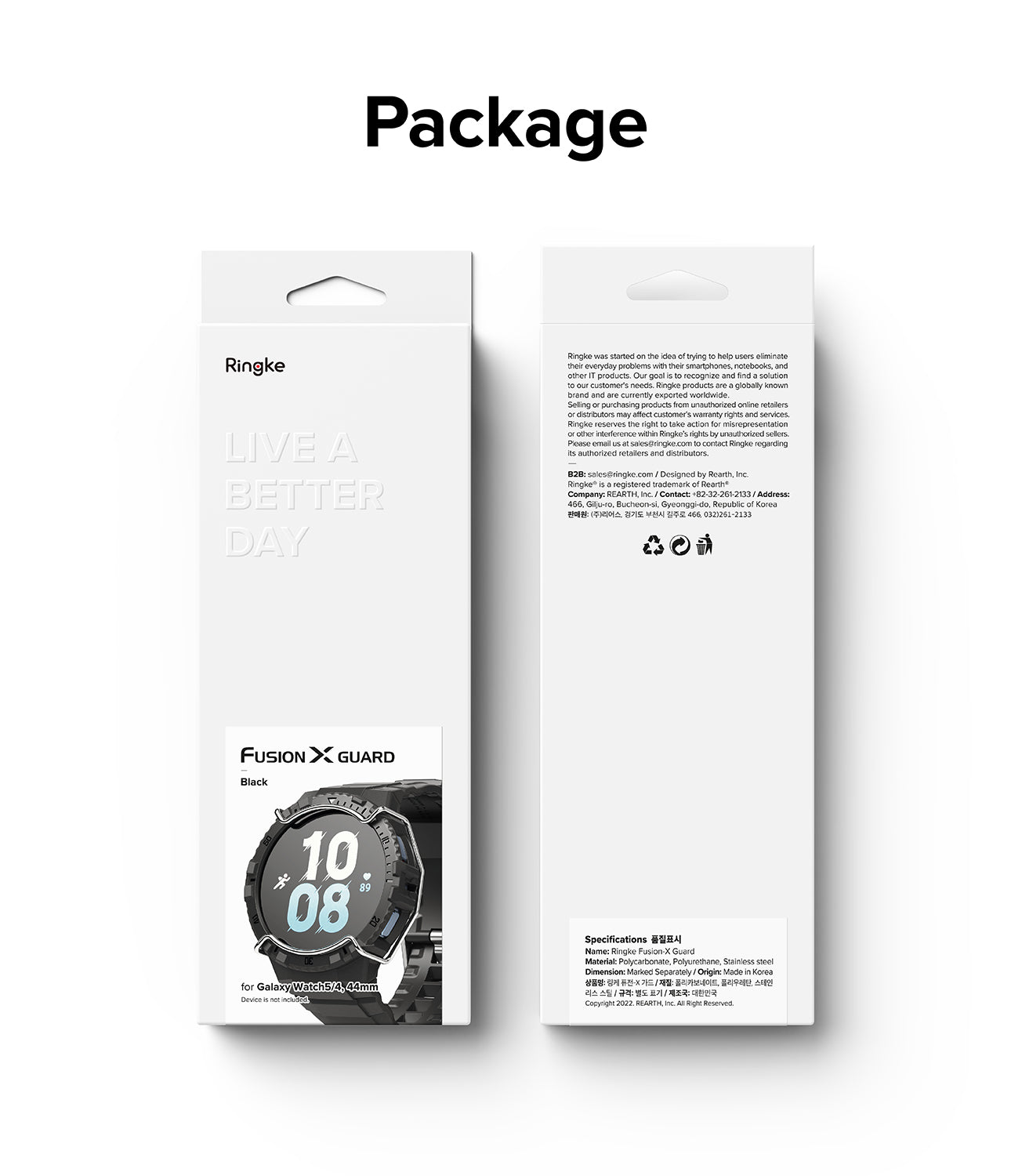 Samsung Galaxy Watch 5/4 44mm Case with Band | Fusion-X Guard