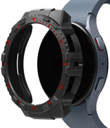 Galaxy Watch 5 / 4 (44mm) Case | Fusion-X - Rugged black protective watch cases displayed on a concrete surface.
