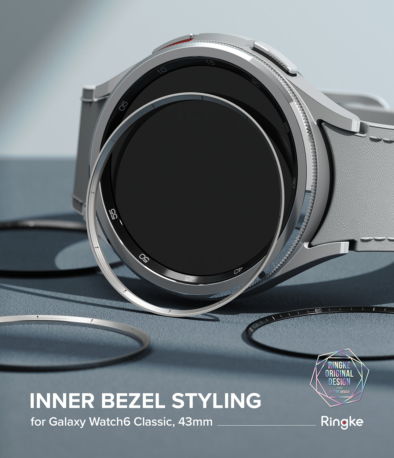 Galaxy Watch 6 Classic 43mm - Inner Bezel Styling - Style and Protection in One - Easy to Install