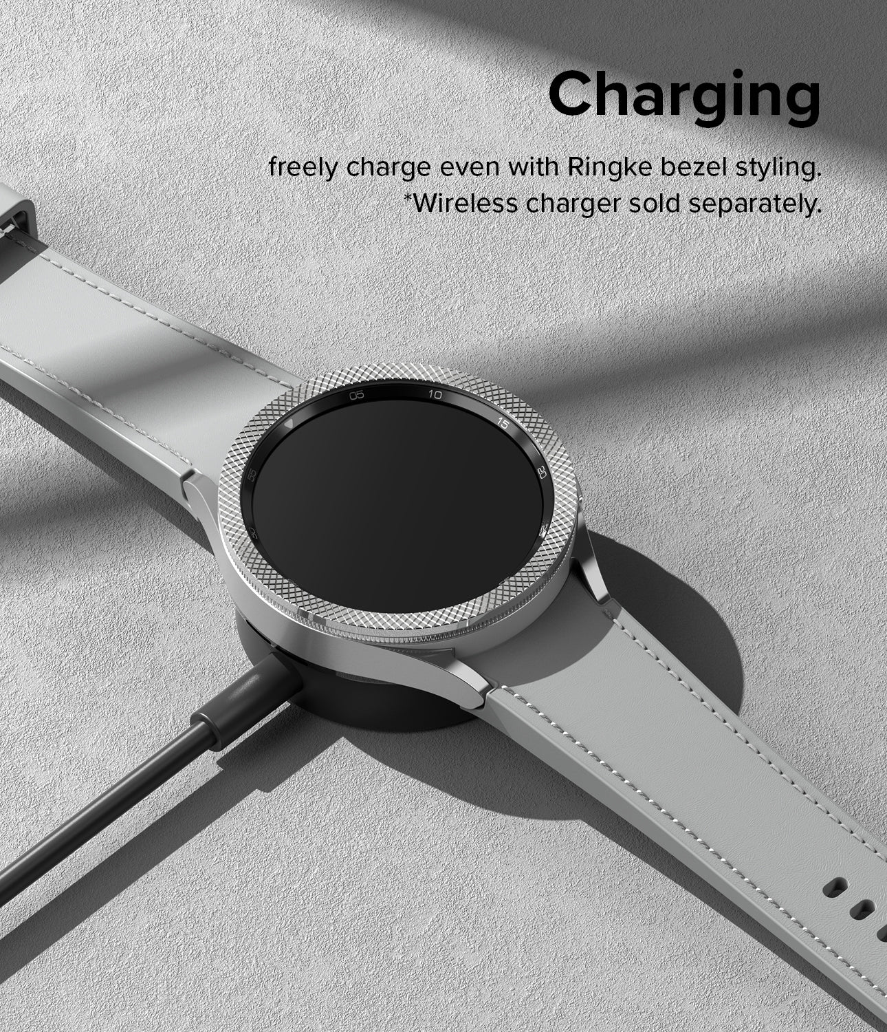 Bezel Ring Designed for Galaxy Watch 6 Classic 43mm 47mm, Stainless Steel  Stylish Frame Loop Adhesive Cover Protector Anti Scratch for Samsung