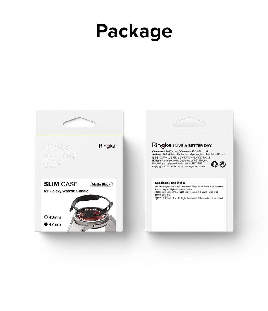 Galaxy Watch 6 Classic 47mm Case | Slim [2 Pack]