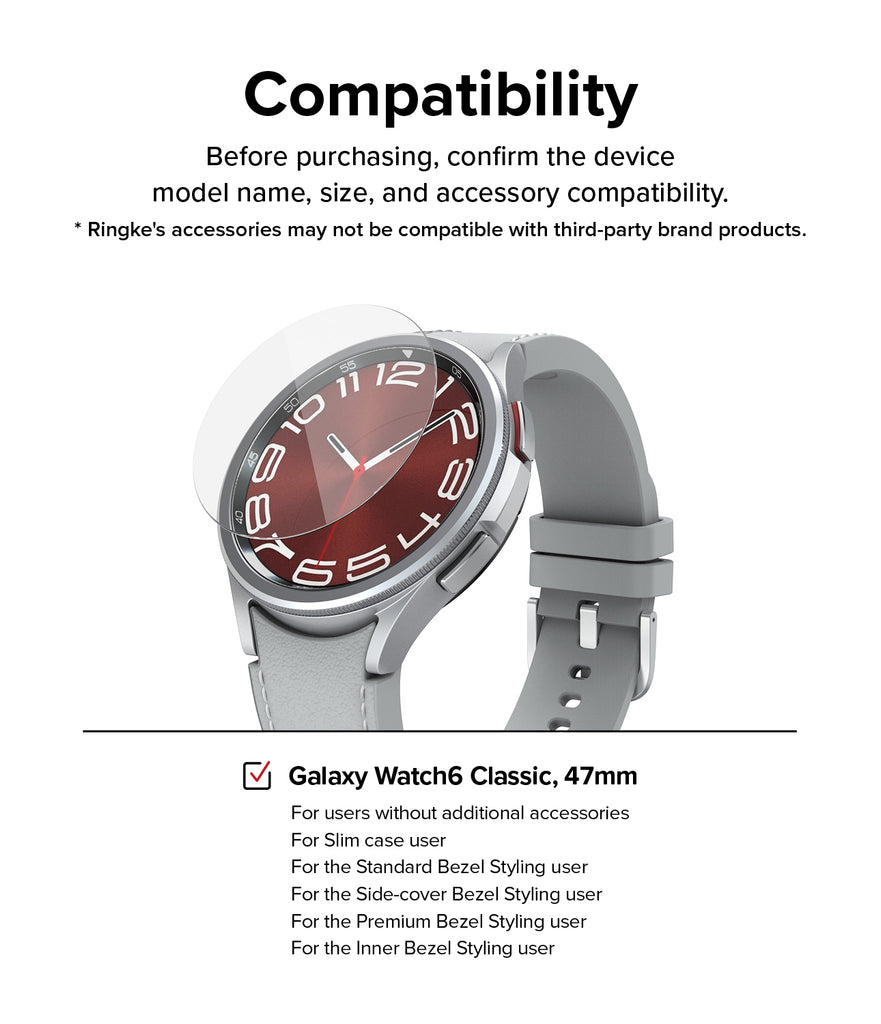Galaxy Watch 6 Classic 47mm Screen Protector | Glass - R5