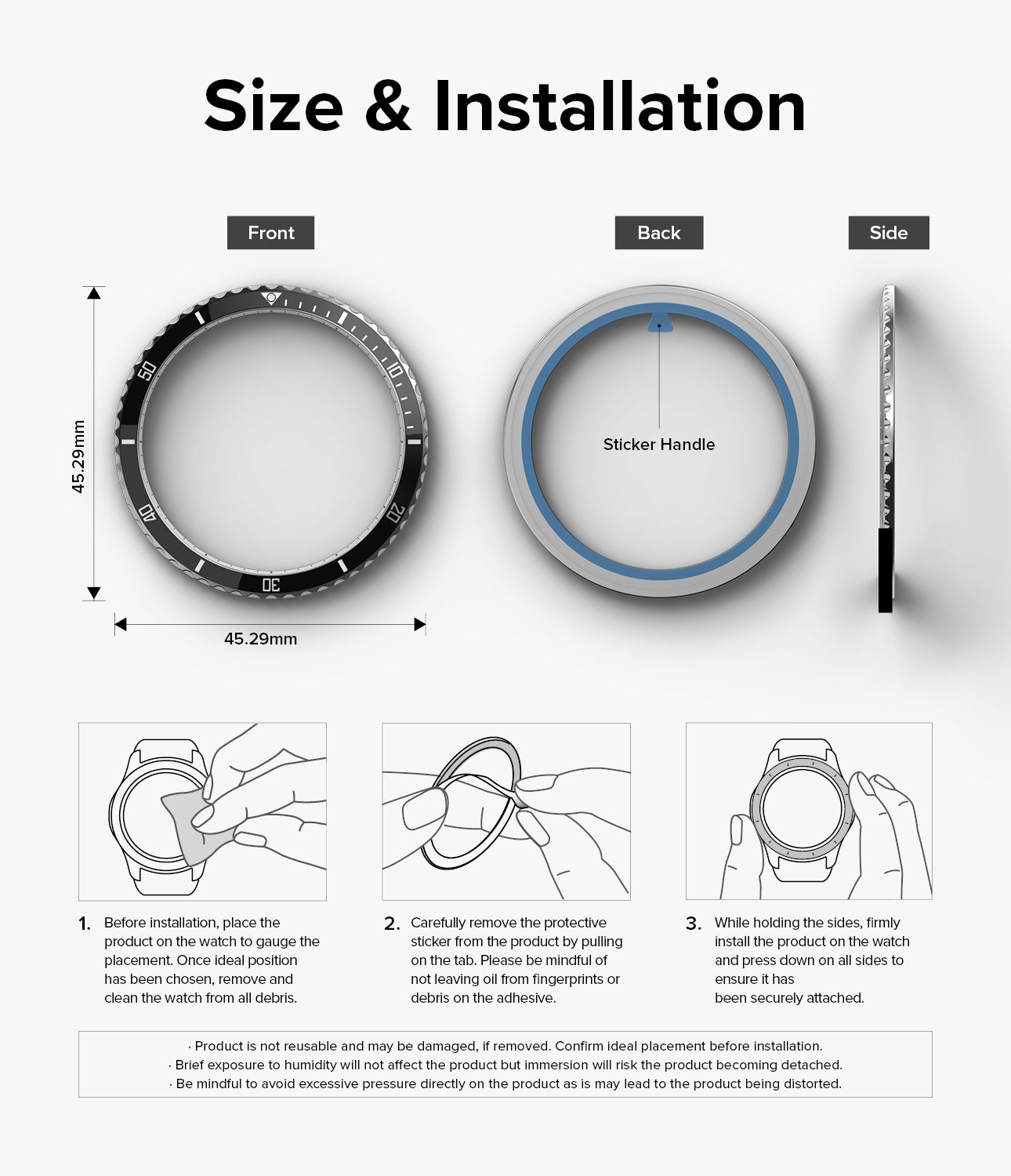 Galaxy Watch 6 44mm - Bezel Styling Premium - 44-80 Black