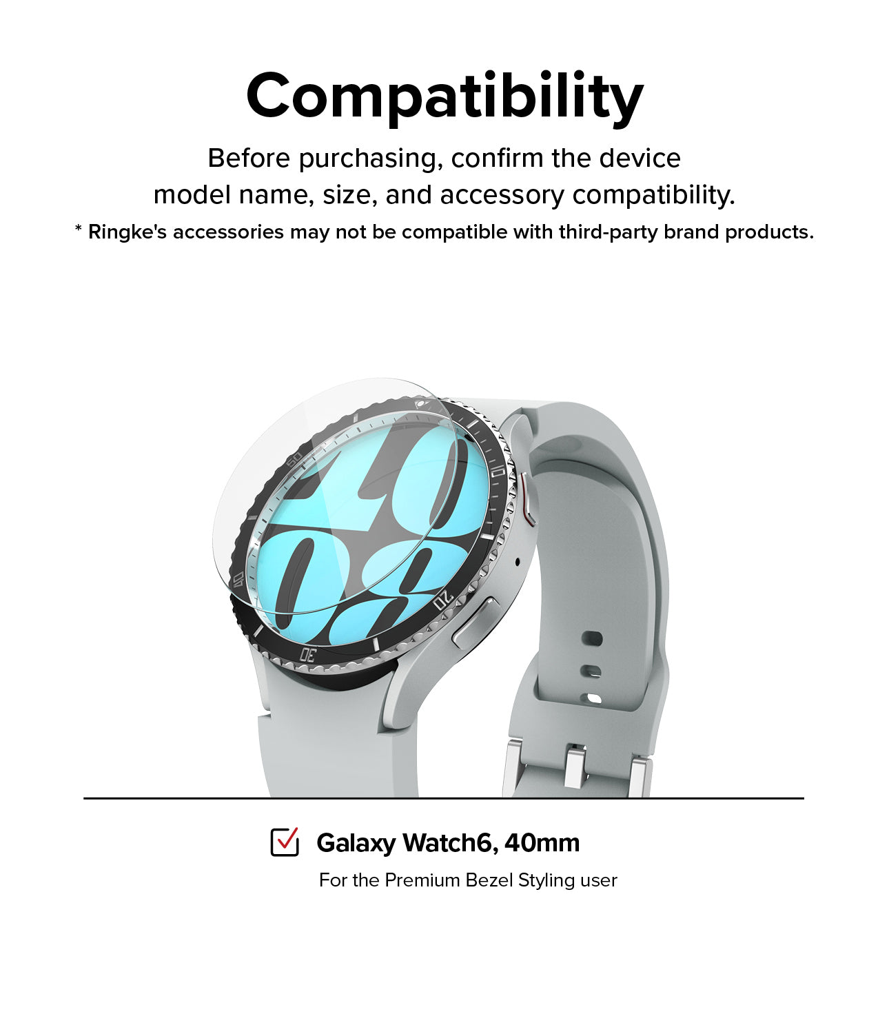 Galaxy Watch 6 40mm Screen Protector | Glass - R8 - Compatibility. Galaxy Watch 6 40mm