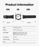 Galaxy Watch 8 Classic 46mm Case + Band | Rugged Gear - Technical diagram showing watch case and band dimensions.