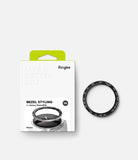 Galaxy Watch 9 / 8 40mm | Bezel Styling Premium - Ringke Bezel Styling 40mm ring shown next to its white and lime green retail packaging box on a light gray background.
