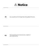 Galaxy Watch 8 44mm Case + Band | Rugged Gear - Notice sheet with text about compatibility and screw tightening instructions on a white background