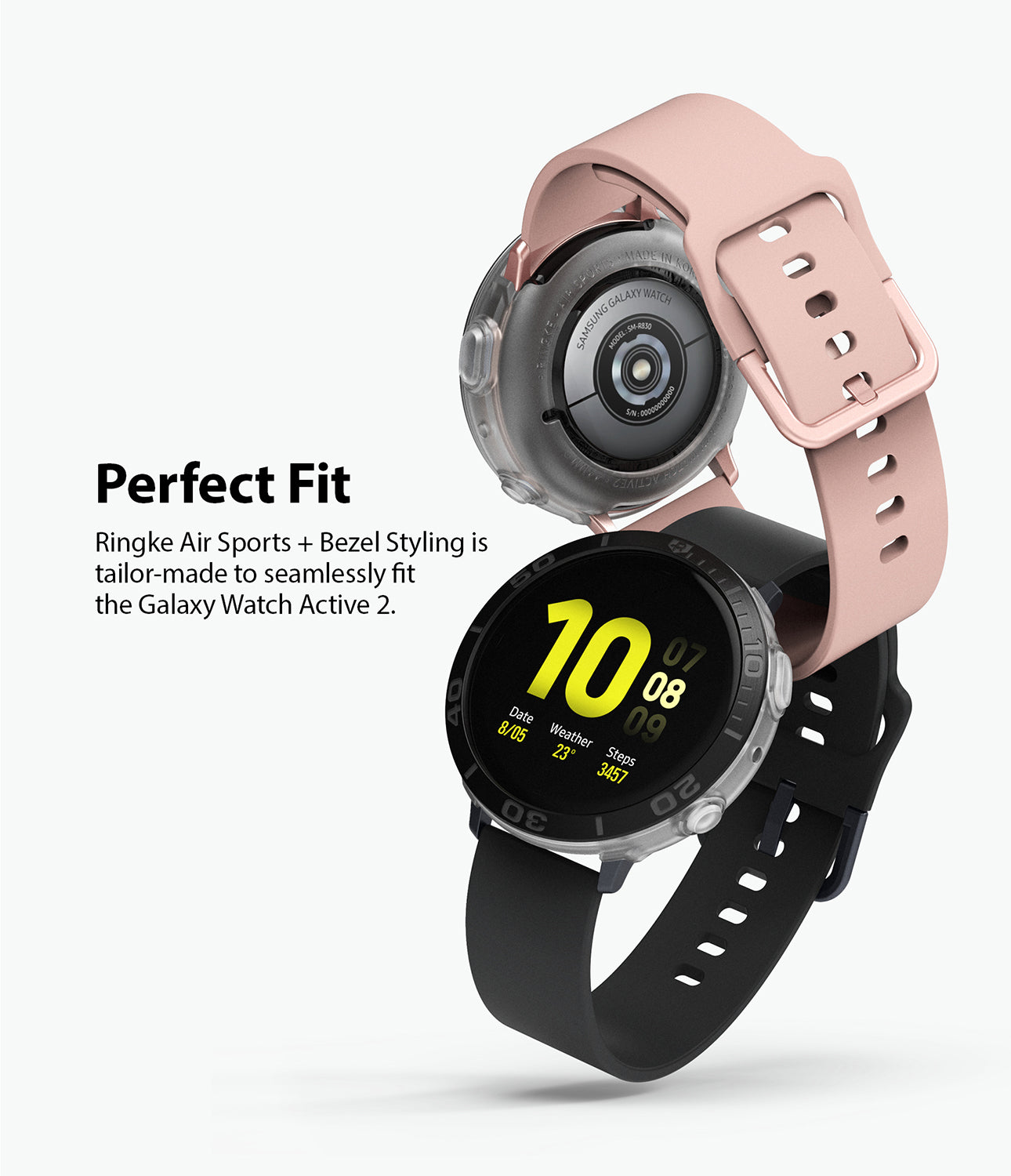 perfect fit - ringke air sports with bezel styling is tailor made to seamlessly fit the galaxy watch active 2