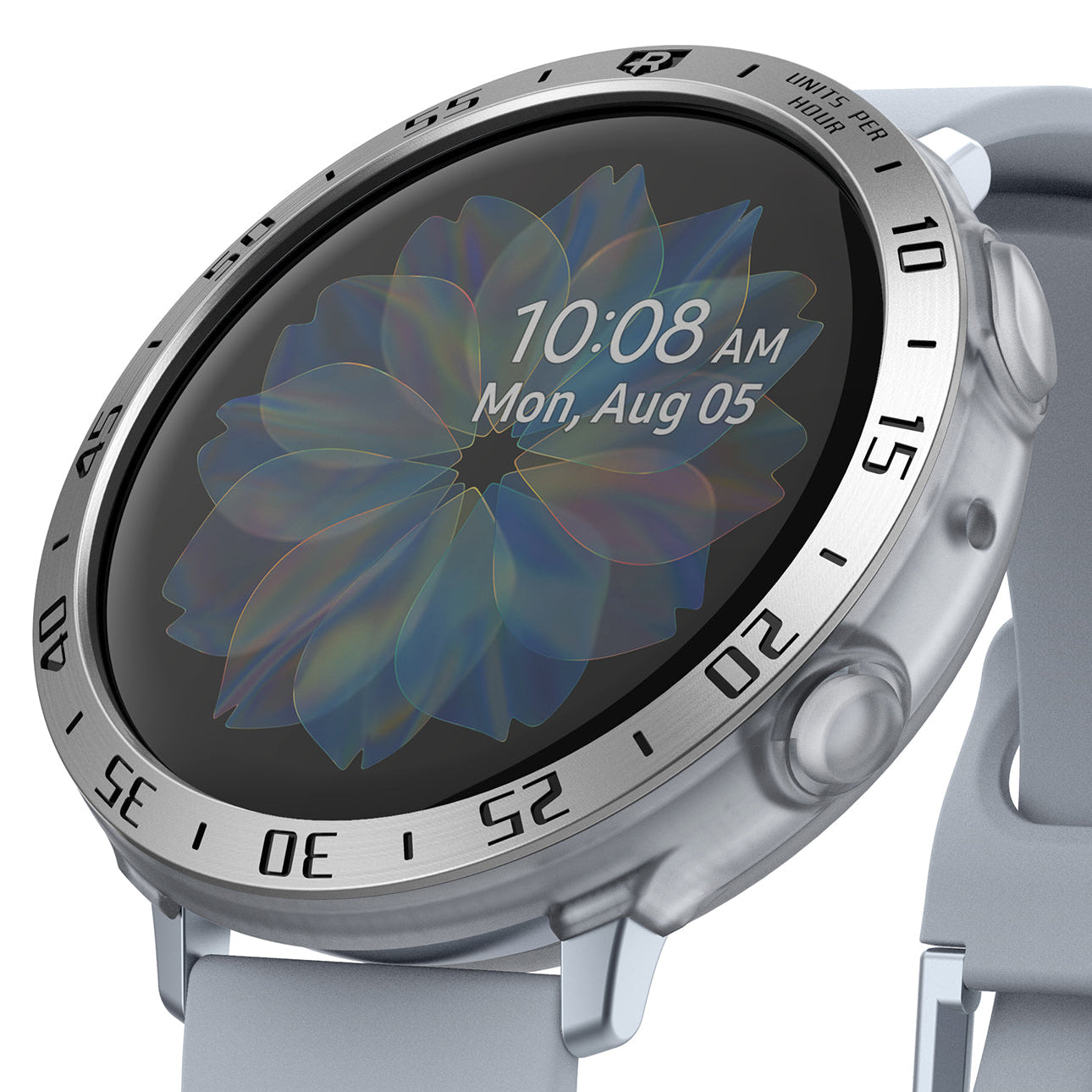 galaxy watch active 2 case air sports + bezel styling combo : matte clear + 30