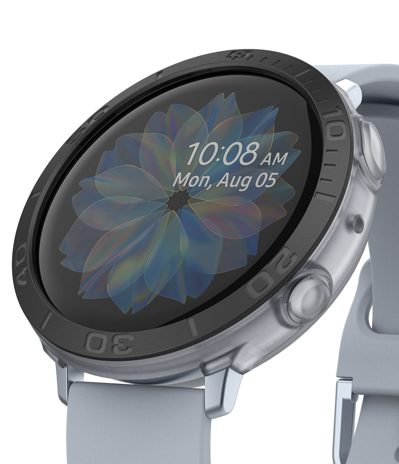 galaxy watch active 2 case air sports + bezel styling combo : matte clear + 31