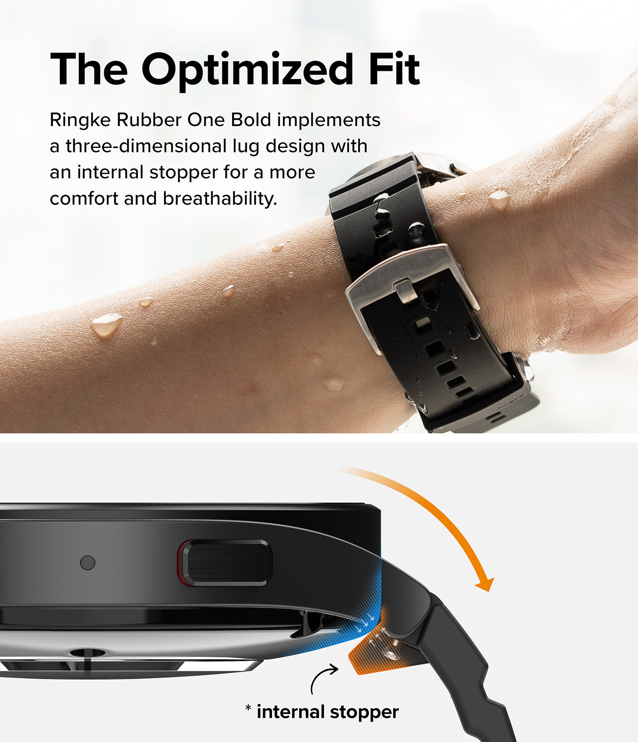 Watch Lug 20mm | Rubber One Bold Band