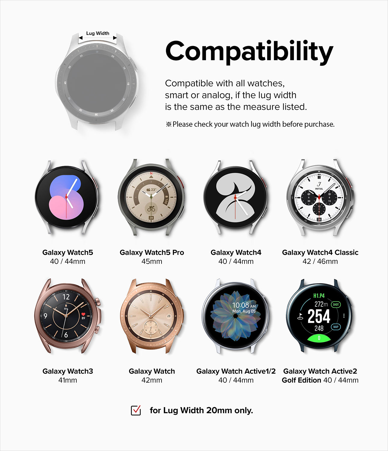 Watch Lug 20mm | Rubber One Bold Band