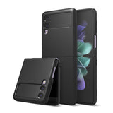 Galaxy Z Flip 3 Case | Slim - Multiple Galaxy Z Flip 3 phones in clear cases floating against a soft purple background.