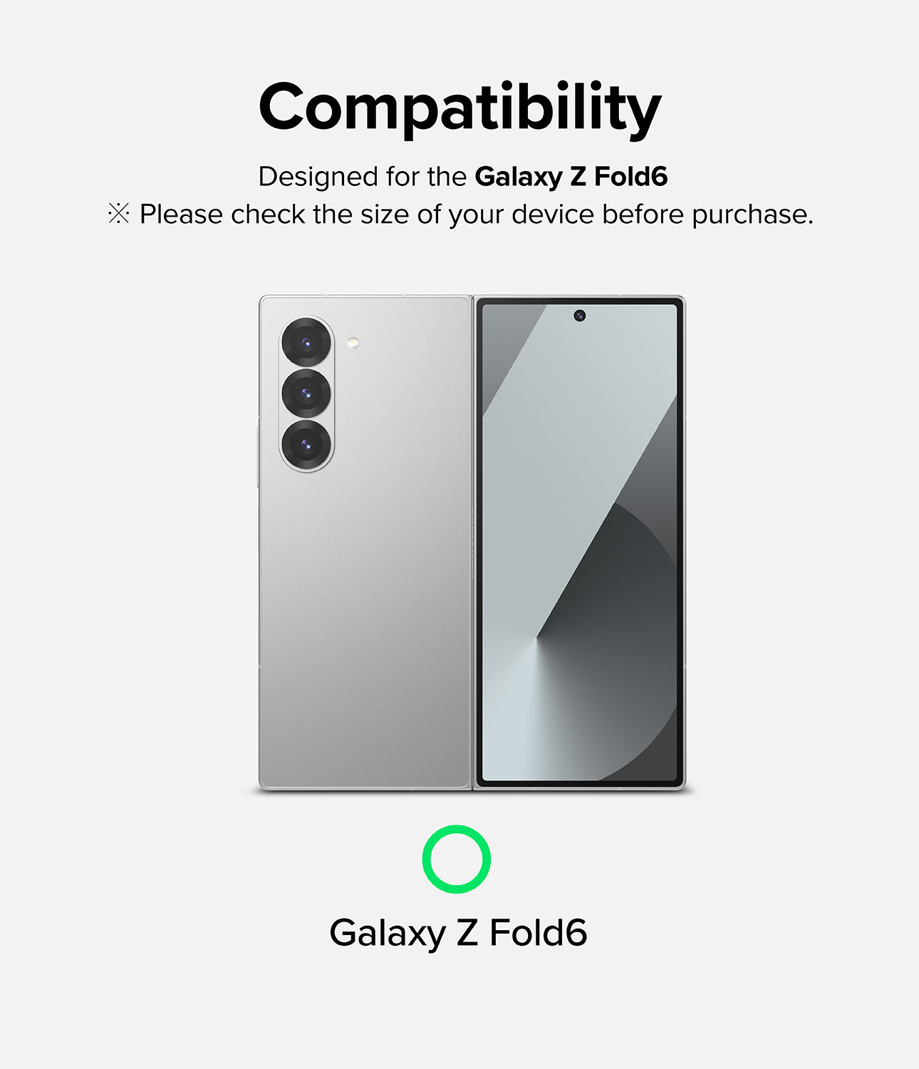 Ringke Galaxy Z Fold 6 Screen Protector | Cover Display Glass (2 Pack) Compatibility