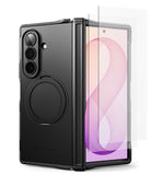 [Bundle] Galaxy Z Fold 8 Ultra | Alles + Screen Protectors - Black Ringke protective case for a foldable smartphone, shown with a clear tempered glass screen protector partially covering the front display.