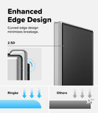 [Bundle] Galaxy Z Fold 8 Ultra | Fusion Magnetic + Cover Display Easy Slide Tempered Glass (2P) - Promotional graphic for a smartphone case with curved edge design, showing a dark gray phone case on a light gray background with text reading 'Enhanced Edge Design' and '2.5D'.