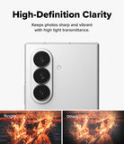 Galaxy Z Fold 8 Ultra | Camera Lens Frame Glass (2 Pack) - High-definition camera lens protector showing clear image quality with high light transmission compared to other protectors.