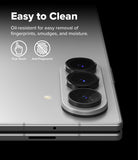 Galaxy Z Fold 8 Ultra | Camera Lens Frame Glass (2 Pack) - Camera lens protectors on a smartphone back, highlighting oleophobic coating and anti-fingerprint tech.