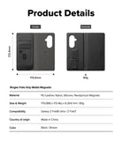 Galaxy Z Fold 8 Ultra MagSafe Wallet | Folio Grip Wallet Magnetic - Product details of a Ringke Folio Grip Wallet Magnetic case for Galaxy Z Fold7 on a white background.