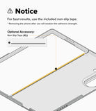 Galaxy Z Fold 8 Ultra Case | Fusion - Instruction graphic showing non-slip tape placement inside a phone case and a notice about adhesive strength.