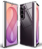 Galaxy Z Fold 8 Ultra Case | Fusion Flap - A clear protective case shown on a foldable smartphone from front, back, and side angles against a clean white background.