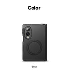 Galaxy Z Fold 8 Case | Alles - A black protective phone case with a circular MagSafe ring on the back, shown on a white background with the text 'Color' at the top and 'Black' at the bottom.