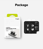Galaxy Z Fold 8 Camera Protector | Camera Lens Frame Glass (2 Pack) - Ringke camera lens protector packaging and two black lens covers.