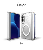 Galaxy Z Fold 8 Case | Fusion Flap Magnetic - A clear phone case shown on a foldable smartphone from front and back angles on a white background, with the text 'Color' at the top and 'Clear' at the bottom.