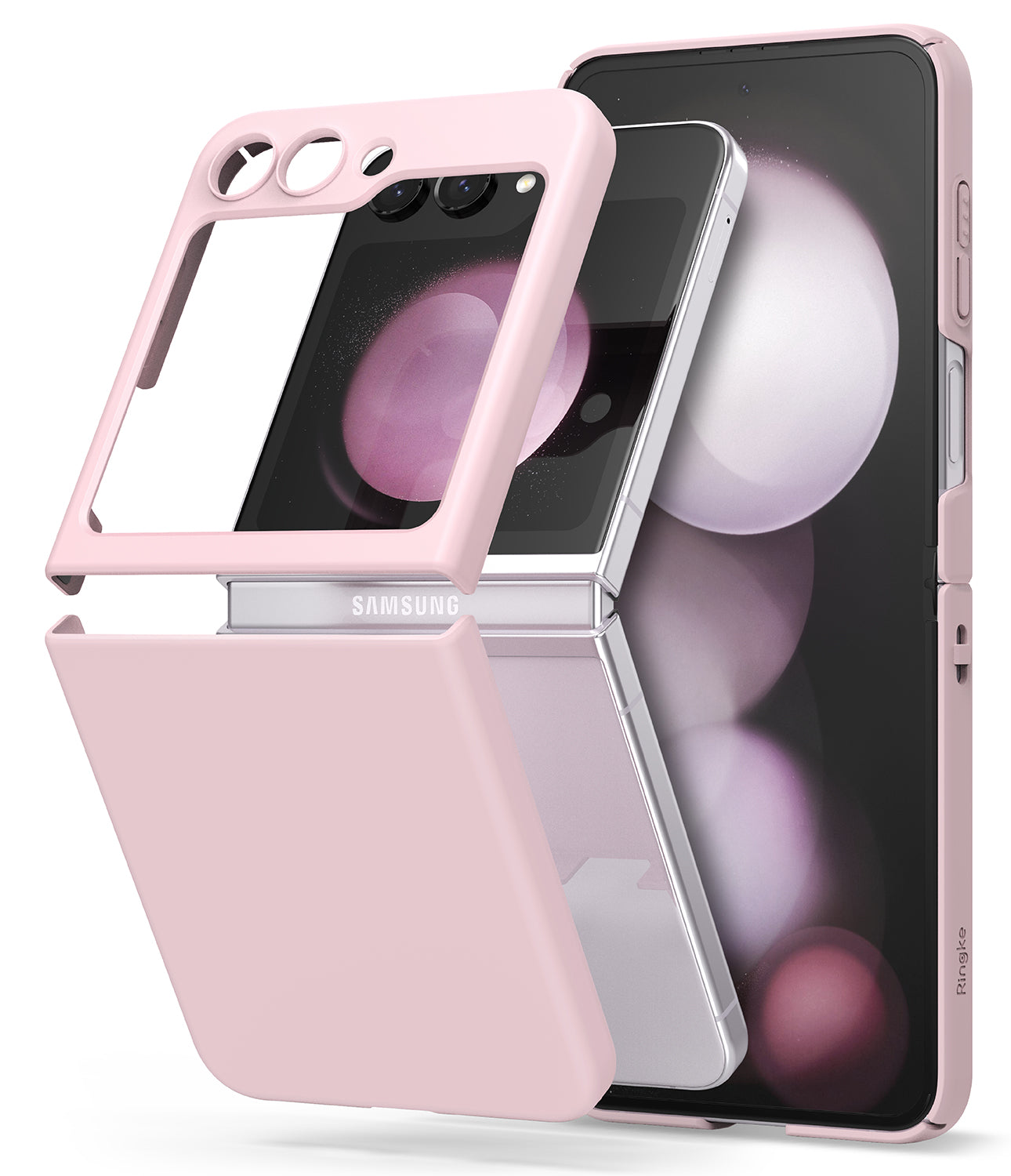 Galaxy Z Flip 5 Case | Slim Color - Vanilla, Strawberry, Mint - No-case look, Soft color-coating layer, Full-coverage layer of protection against scratches and bumps