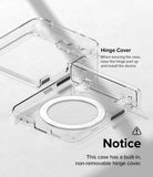 Galaxy Z Flip 5 Case | Slim Hinge Magnetic - Clear case with a built-in magnetic ring and hinge cover