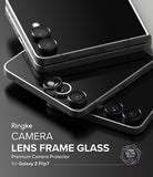 [Bundle] Galaxy Z Flip 7 Case | Fusion Magnetic - Galaxy Z Flip 7 Case | Fusion Magnetic - Black Galaxy Z Flip 7 phones with individual black camera lens protectors.