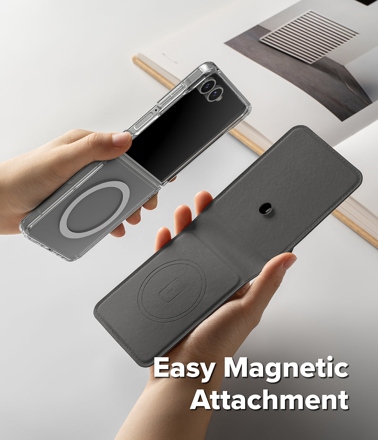 Galaxy Z Flip 7 Case | Folio Grip Wallet Magnetic | Ringke