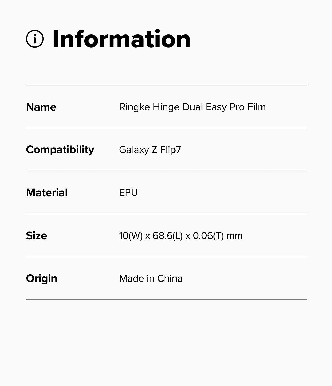 Galaxy Z Flip 7 | Hinge Dual Easy Pro Film | Ringke Official Store