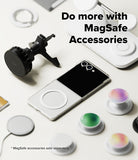[Bundle] Galaxy Z Flip 7 Case | Slim Magnetic - Galaxy Z Flip 7 Case | Slim Magnetic - Galaxy Z Flip 7 with magnetic case surrounded by MagSafe car mount, charger, and colorful phone grips.