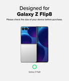 Galaxy Z Flip 8 Camera Protector | Camera Lens Frame Glass (2 Pack) - Comparison of three Samsung phones showing Galaxy Z Flip 8 is the only compatible model for the lens.
