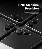 Galaxy Z Flip 8 Camera Protector | Camera Lens Frame Glass (2 Pack) - CNC machine precision camera lens protectors shown on smartphones for an accurate, seamless fit.