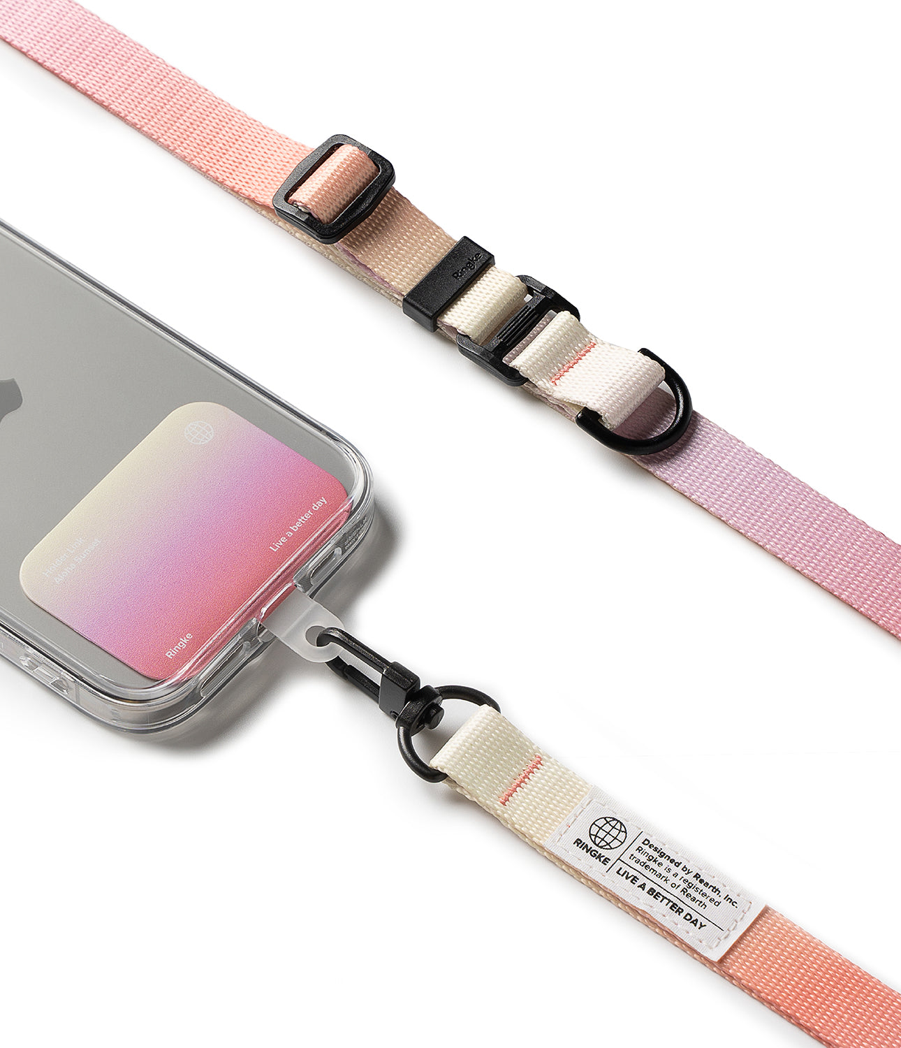 Holder Link & Snap Hook Lanyard Strap - Aloha Sunset