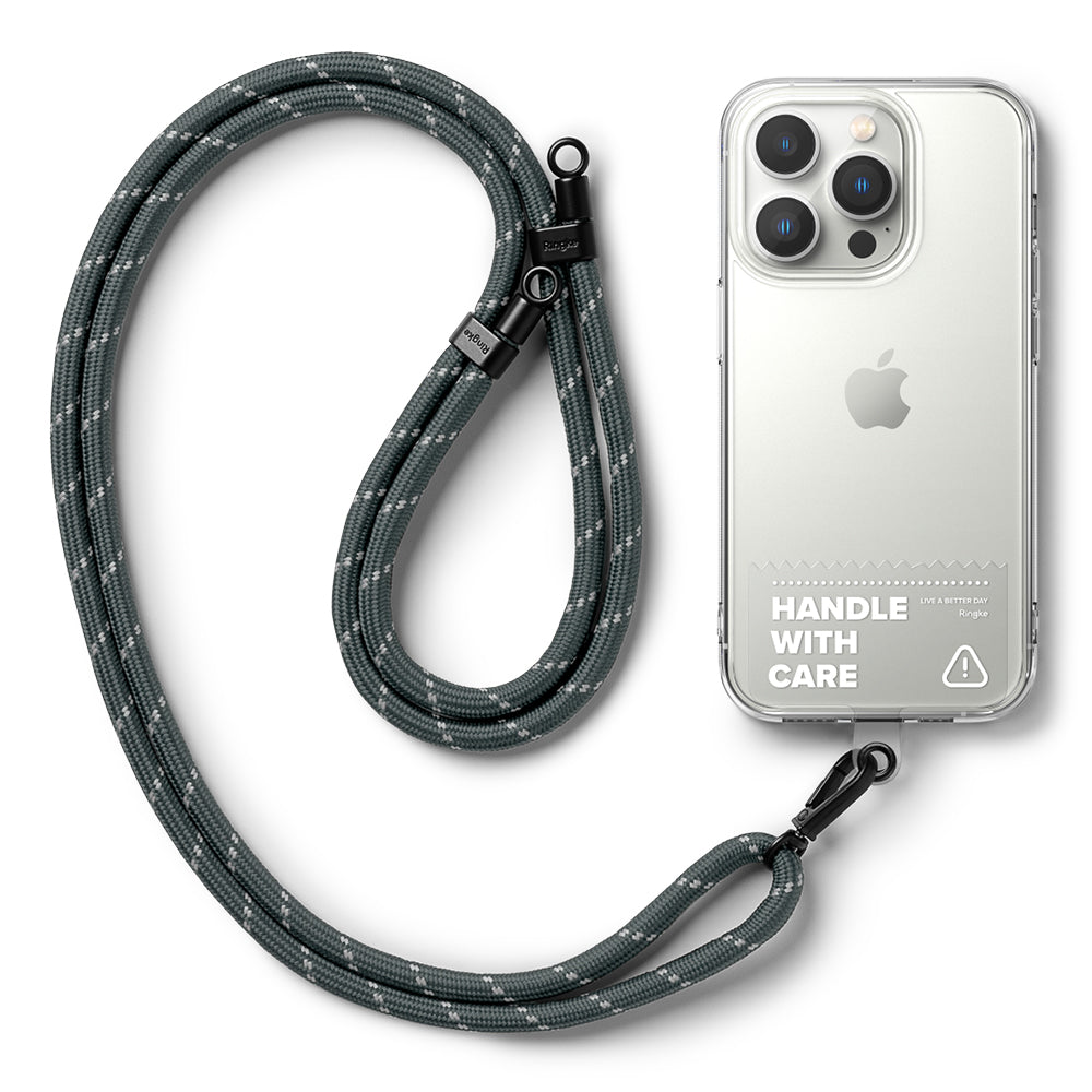 Holder link strap clear - Charcoal and Gray