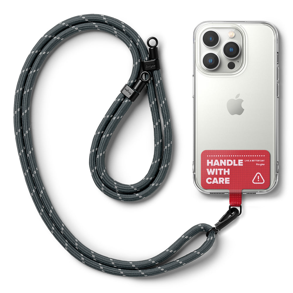 Holder Link Strap Tarpaulin Red - Charcoal and Gray