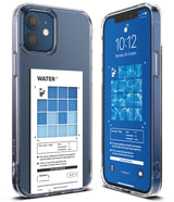 iPhone 12 / 12 Pro Case | Fusion Design Palette - Clear phone case featuring a blue water-themed graphic insert.