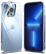 iPhone 13 Pro Max Case | Air - Clear protective phone cases floating against a blue background with Ringke branding.