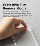 iPhone 14 Pro Max Case | Fusion - Protective Film Removal Guide. The transparent panel has a protective film on the inner and outer side to prevent undue scratches. Please remove both protective films before use of the product.