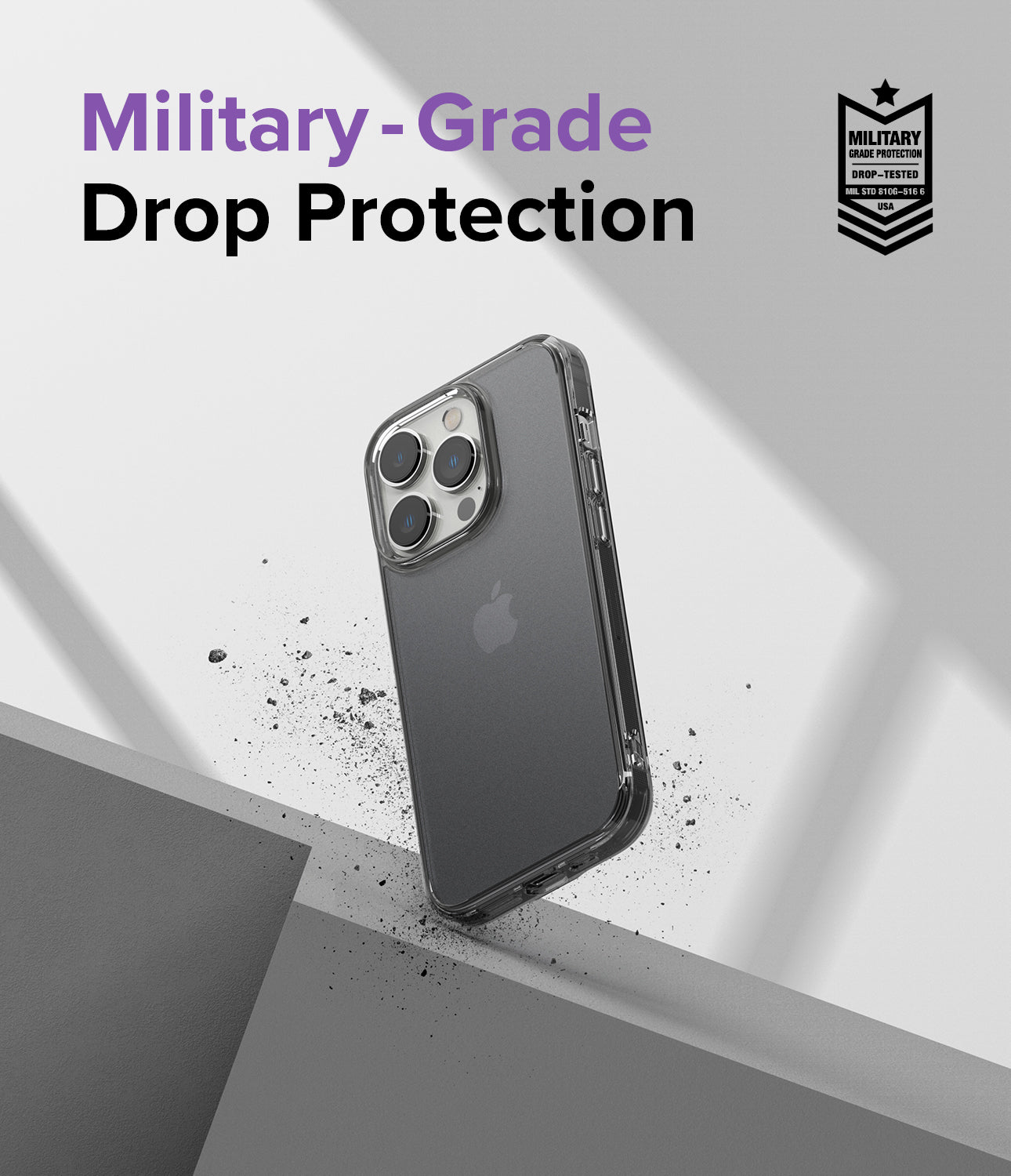 iPhone 14 Pro Max Case | Fusion Matte - Smoke Black - Military-Grade Drop Protection