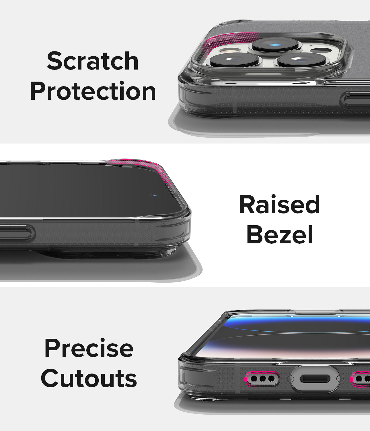 iPhone 14 Pro Max Case | Fusion Matte - Smoke Black - Scratch Protection Raised Bezel. Precise Cutouts