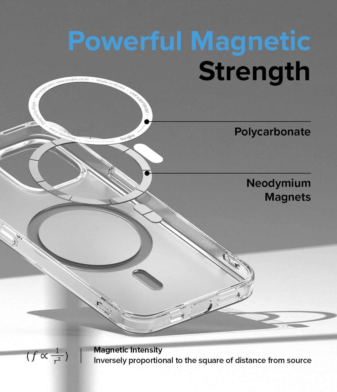 [Combo] iPhone 14 Plus | Folio Wallet Magnetic + Fusion Magnetic - Exploded view of magnetic phone case components.