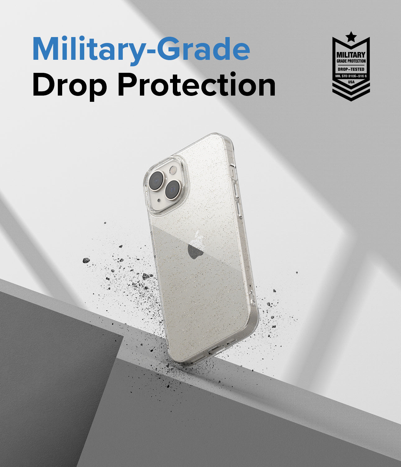 iPhone 14 Case | Air - Glitter Clear - Military-Grade Drop Protection