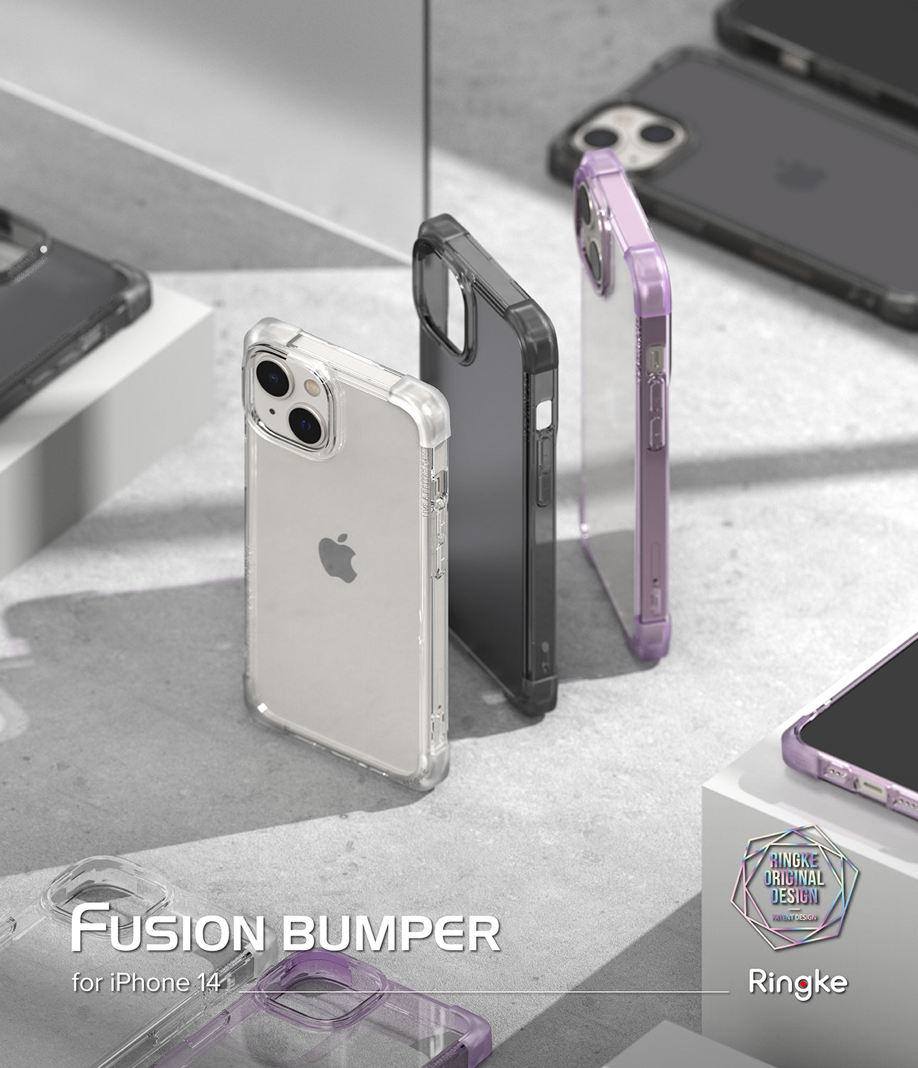iPhone 14 Case | Fusion Bumper- Clear Purple - By Ringke
