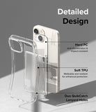iPhone 14 Case | Fusion Card - Detailed Design. Anti-discoloration and impact-resistant with Hard PC. Malleable and resilient for enhanced protection with Soft TPU. Duo QuikCatch Lanyard Holes