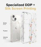 iPhone 14 Case | Fusion Design - Dry Flowers - Specialized DDP+ Silk Screen Printing.